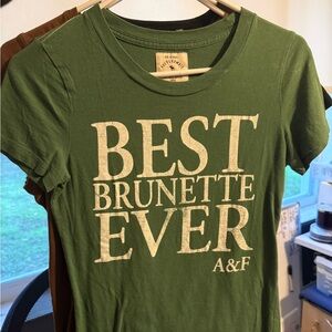 Vintage Abercrombie & Fitch Olive Graphic Tee